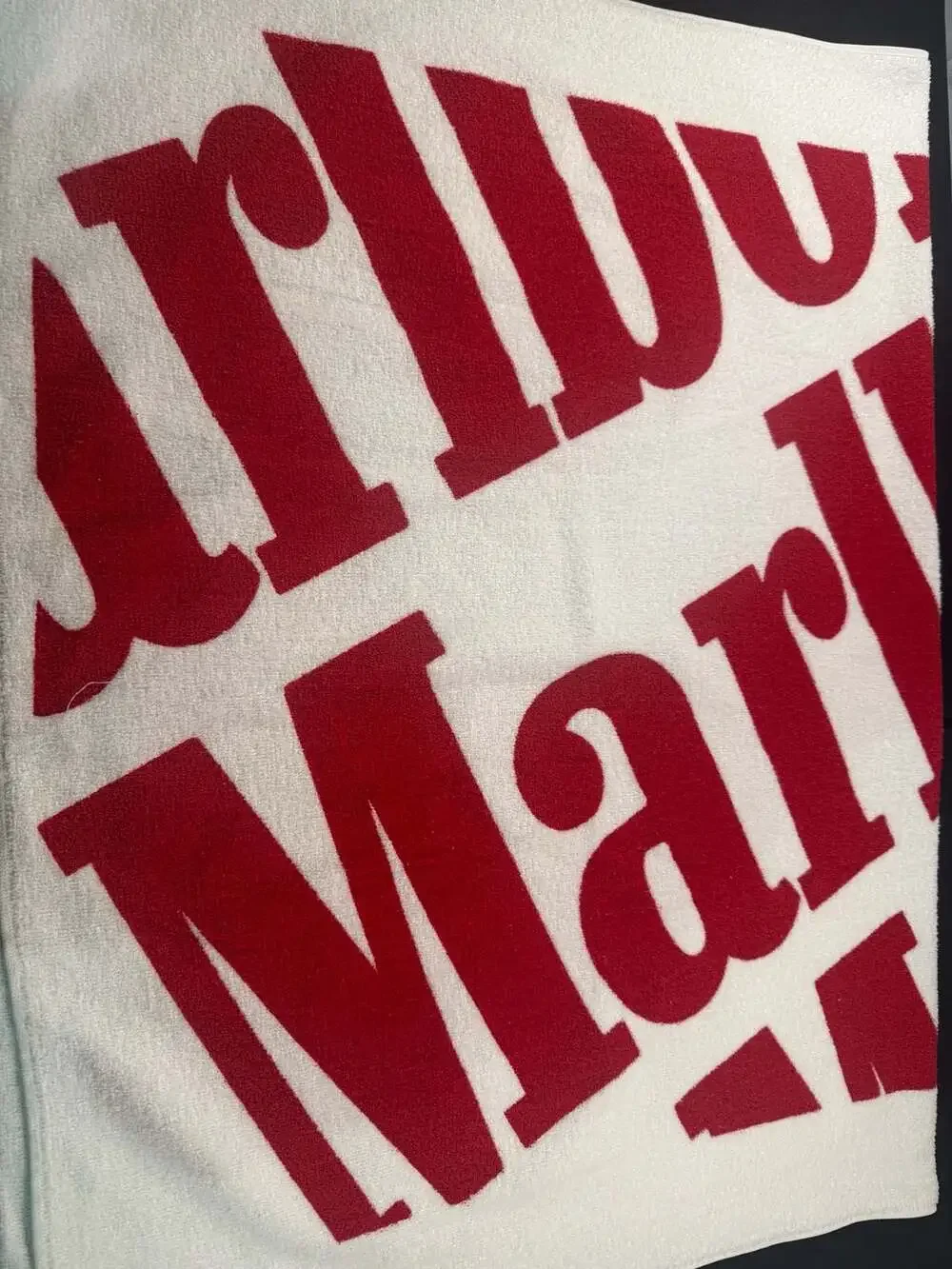 Vintage Marlboro Cigarettes Logo Beach Towel by Southern Terry, Inc.